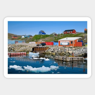 Iceflows at The Jetty, Narsaq Greenland Sticker